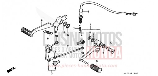 PEDALE DE FREIN/ PEDALE DE CHANGEMENT CB600F2Y de 2000